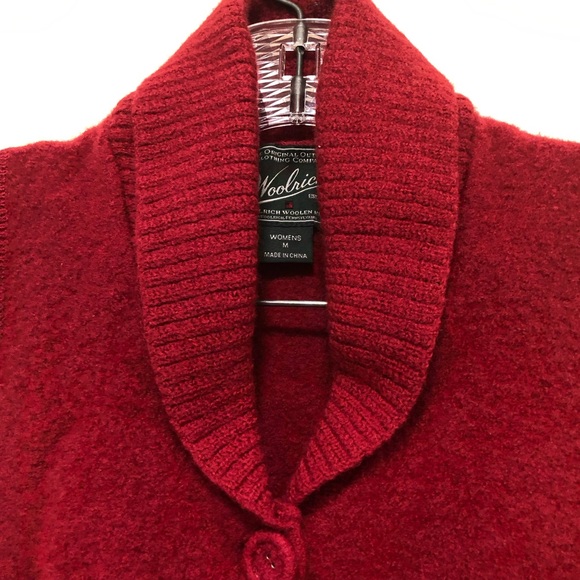 Woolrich Women's Size M Ruby Shawl Collar One Button Closure Wool Sweater Vest - Picture 5 of 13